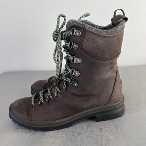 Kamik Rogue Hiker Boots Waterproof Brown Leather Fleece Lined Women's Size 7